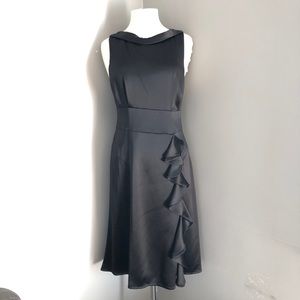 Nanette Lepore ruffle black dress 10 authentic